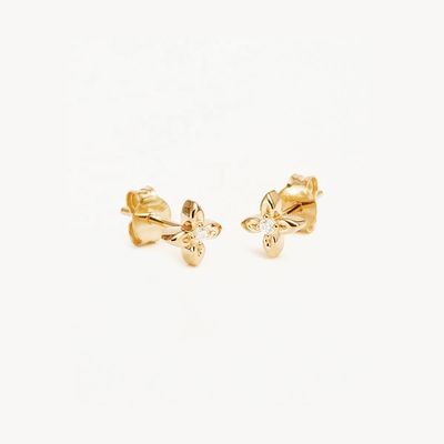 Σκουλαρίκια καρφωτά λουλούδια από ασήμι 925, μικρού μεγέθους για καθημερινή χρήση