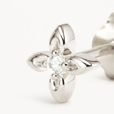 Σκουλαρίκια καρφωτά λουλούδια από ασήμι 925, μικρού μεγέθους για καθημερινή χρήση