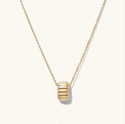 Χρυσό επιχρυσωμένο 925 Sterling Silver απλό μονόχρωμο κύκλο γοητευτικό μενταγιόν περιδέραιο OEM
