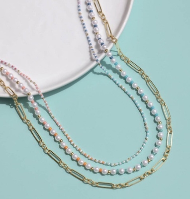 18in 925 Sterling Silver Chain Necklace 2.2mm πλάτος 18K χρυσό αλυσίδα Necklace