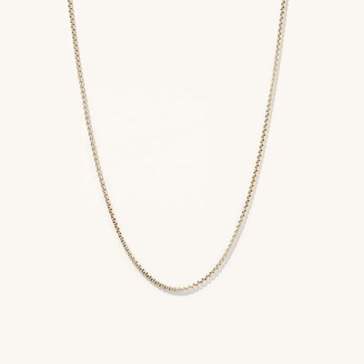 Χειροποίητο 18K χρυσαφένιο στρογγυλό κουτί κολιέ αλυσίδα με γρήγορη αποστολή και προσαρμόσιμο λογότυπο