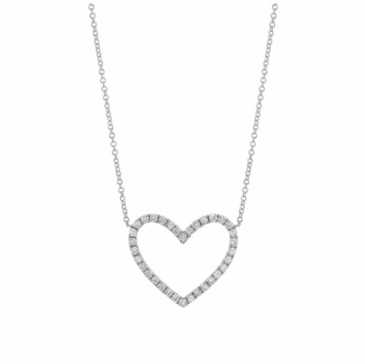 925 Sterling Silver Pave Diamond Love Necklace για φιλενάδα Εκτίμηση τρίτου