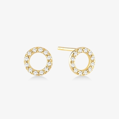 Χρυσόχρυσα 18K 925 Sterling Silver Classic Stud σκουλαρίκια για κορίτσια