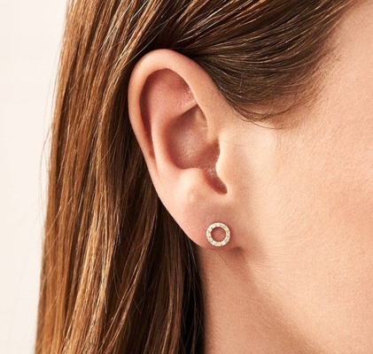 Χρυσόχρυσα 18K 925 Sterling Silver Classic Stud σκουλαρίκια για κορίτσια