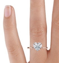 Engagement Bands or Rings Elegant White Gold Plated Heart Ring for Women's Jewelry