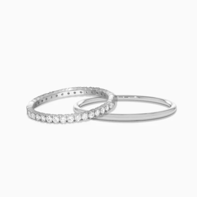 18K Χρυσό επιχρυσωμένο 2mm Stacking Thin Stainless Steel Ring Sets