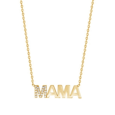 Αρραβωνιασμός 2022 Μοναδικό MAMA 18K Χρυσό Χονδρικό Ημέρα της Μητέρας Δώρα 925 Ασημένιο Κολιέ Κοσμήματα