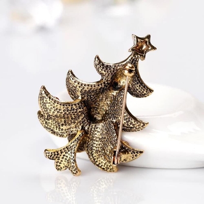 Κεραμίδι Χριστούγεννα Tree Brooch Pin OEM Vintage Art Χριστούγεννα Tree Pin