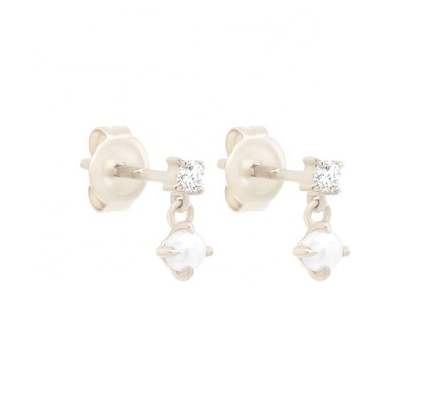 Η μητέρα των λευκών μαργαριταριών 925 Sterling Silver Drop Γυναικεία χειροποίητα σκουλαρίκια για κορίτσια