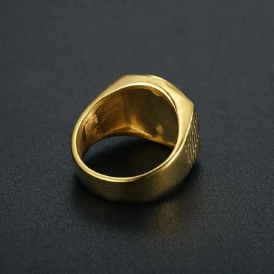 Κρόνος 18K Χρυσό δαχτυλίδι τετράγωνο Unisex χέρι λευκό κρυστάλλινο δαχτυλίδι ζευγάρι