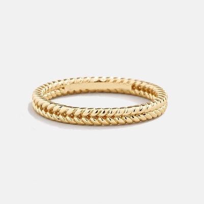 Κοσμήματα 18K Χρυσό 925 Sterling Silver Wheat Ring για γυναίκες