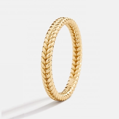Κοσμήματα 18K Χρυσό 925 Sterling Silver Wheat Ring για γυναίκες