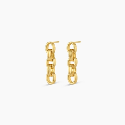 18K χρυσά ράβδοι Dangle αλυσίδα σκουλαρίκια Rhodium επιχρυσωμένα παχιά αλυσίδα σκουλαρίκια