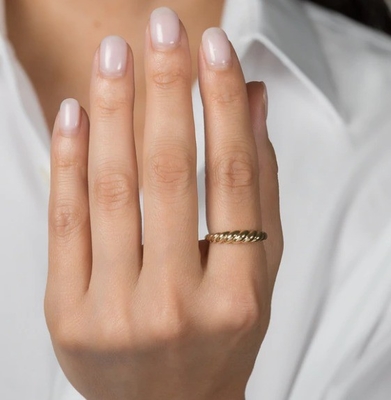 Εντυπωσιακό μπαρόκ 14K χρυσό διαστροφή 925 Sterling Silver γυναικείο δαχτυλίδι Μαλακία δωρεάν κοσμήματα
