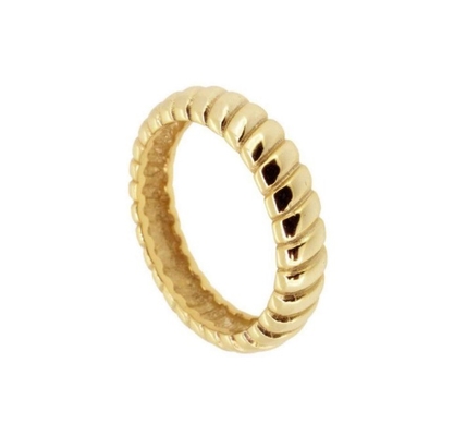 Δαχτυλίδι αρραβώνων πλάτος 6mm Silver Twist 18K Gold Rhodium Color Twist Silver Ring
