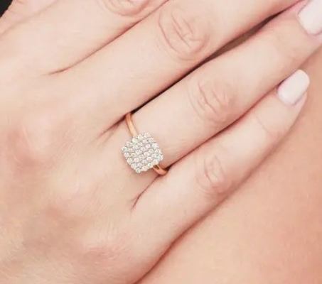 2024 δαχτυλίδια Βραζιλία Pave White CZ Silver Ring για κοσμήματα
