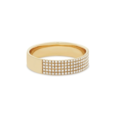 Micron Pave CZ 18K Χρυσό επιχρυσωμένο πετράδι δαχτυλίδια τσιγάρα 925 Sterling Silver