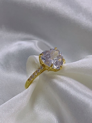 Τεχνολογία Micro Insert Inlay Heart Cut CZ Stone 925 Ασημένια δαχτυλίδια αρραβώνων