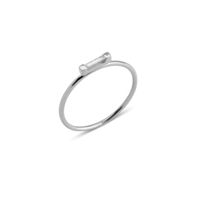 925 Sterling Silver Eco Friendly Mini Baguette Rings για γυναίκες Πραγματικά χρυσά κοσμήματα