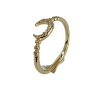 Άνδρες Fine Sterling Silver 925 Custom Moon Ring με 14k 18k 24k χρυσό από τη Βραζιλία 2022