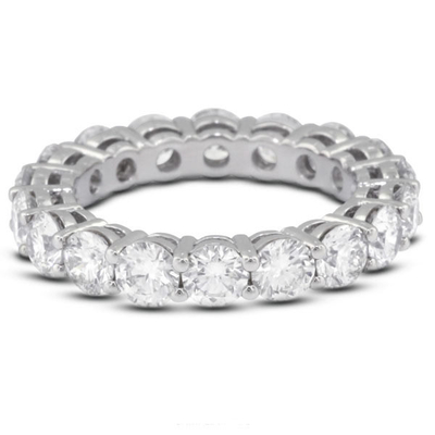 925 Ασημένιο 4mm CZ Eternity Band δαχτυλίδι Οικολογικά φιλικό