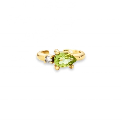 18K Χρυσό επιχρισμένο 925 Sterling Ασημένιο ΤΡΕΝΝΤΙΚΟ ΣΥΝΕΣΙΟ ΠΕΡΑΣ ΚΑΤΑΣΗ ΠΕΡΙΔΟΤ CZ μανσέτα σκουλαρίκια