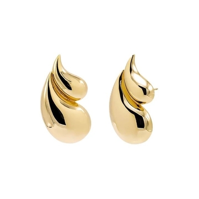 2024 Double Teardrop Fashion 18K Χρυσά περιδέραια και προσαρμοσμένο λογότυπο