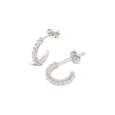 Χειροποίητο 18K Χρυσό επιχρισμένο Mini Cubic Zircon μικρά ανοιχτά σκουλαρίκια με Princess Cut