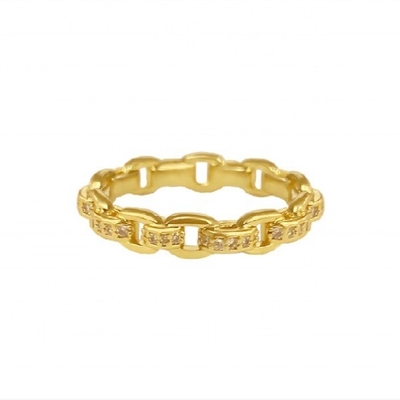 Αλυσίδα 18K Χρυσό Νερά Ατομικό Super Fairy 925 Ασημένιο Δαχτυλίδι