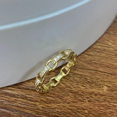 Αλυσίδα 18K Χρυσό Νερά Ατομικό Super Fairy 925 Ασημένιο Δαχτυλίδι