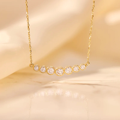 Μινιμαλιστικό 925 Sterling Silver Tennis Pendant Necklaces για Γυναίκες