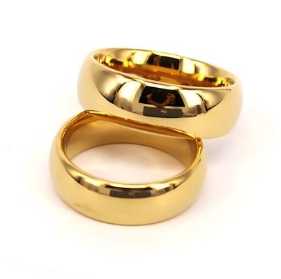 Custom Design Comfort Fit 14K Gold Plated Plain Wedding Rings and Engagement Bands