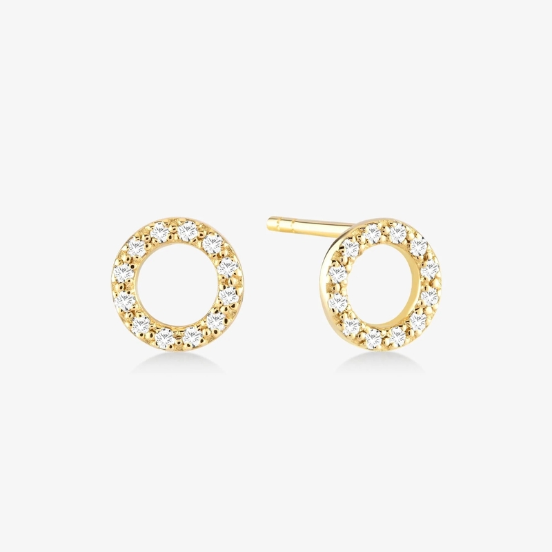 Χρυσόχρυσα 18K 925 Sterling Silver Classic Stud σκουλαρίκια για κορίτσια