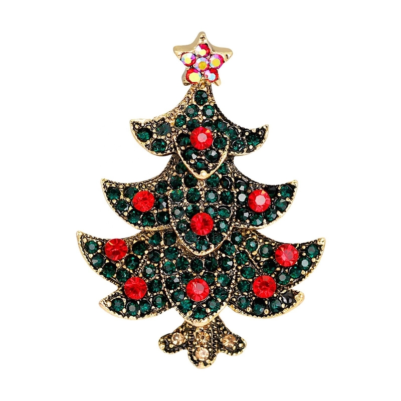 Κεραμίδι Χριστούγεννα Tree Brooch Pin OEM Vintage Art Χριστούγεννα Tree Pin