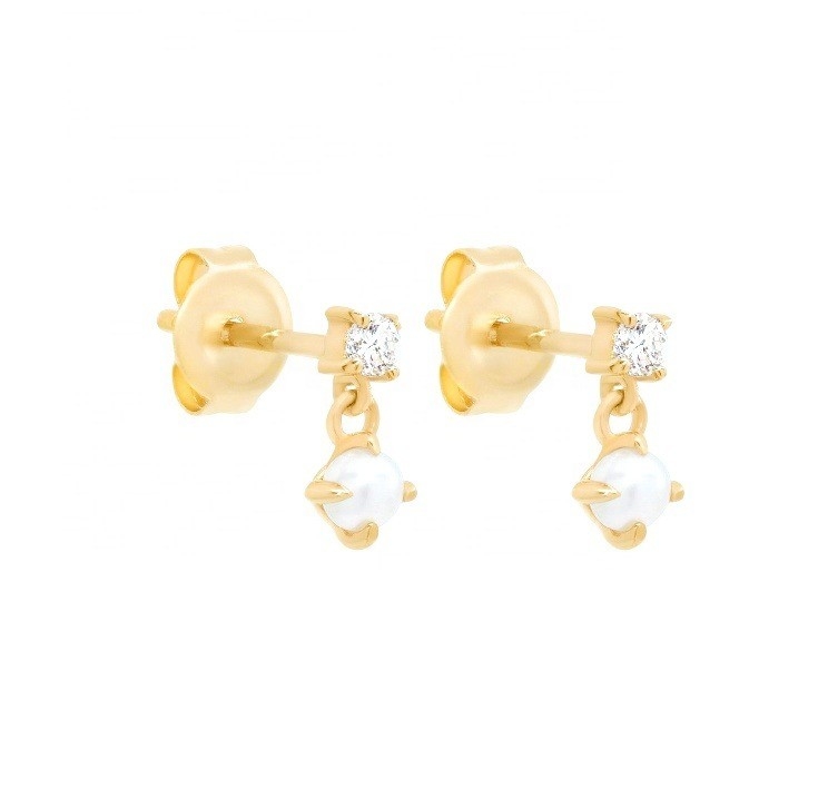 Η μητέρα των λευκών μαργαριταριών 925 Sterling Silver Drop Γυναικεία χειροποίητα σκουλαρίκια για κορίτσια