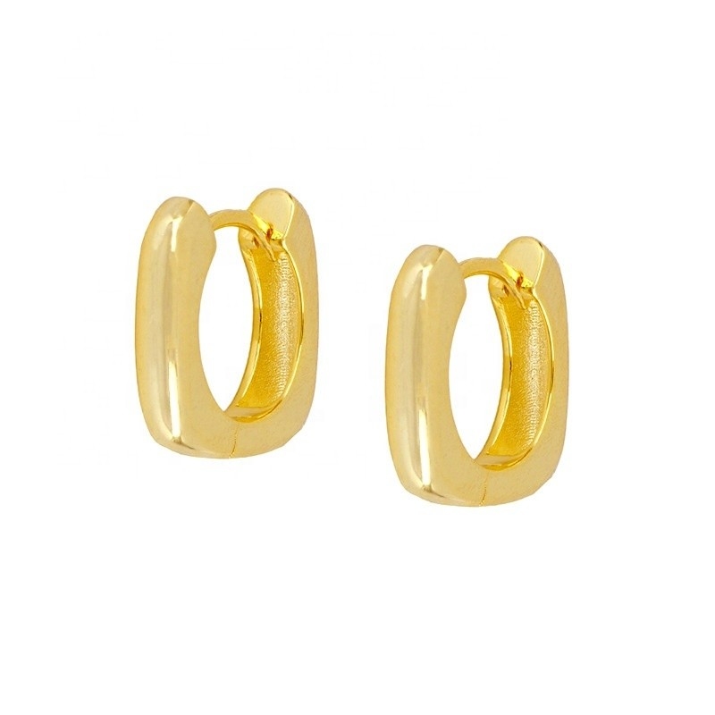 ΑΥΡΙΚΑ Αληθινά 18K Χρυσόχρυσα Κουπί Huggie Sterling Ασημένιο 925 Κοσμήματα για Γυναίκες Κορίτσια