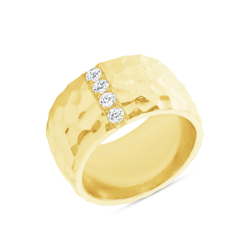 Μέγεθος 6 - Μέγεθος 10 Ανδρικής Αιωνιότητας Band 18K Χρυσό επιχρυσωμένο Λευκό δαχτυλίδια