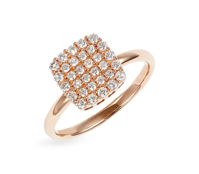 2024 δαχτυλίδια Βραζιλία Pave White CZ Silver Ring για κοσμήματα