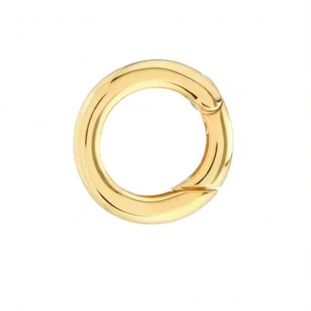 14K Χρυσό επιχρυσωμένο στρογγυλό Charm Enhancer Connector Necklace Τύπος κοσμημάτων