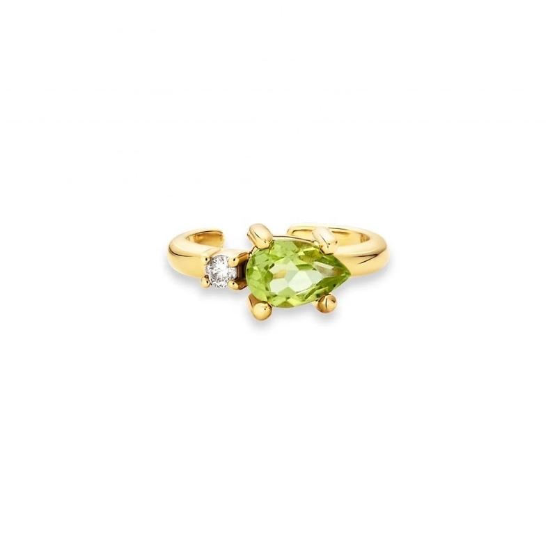 18K Χρυσό επιχρισμένο 925 Sterling Ασημένιο ΤΡΕΝΝΤΙΚΟ ΣΥΝΕΣΙΟ ΠΕΡΑΣ ΚΑΤΑΣΗ ΠΕΡΙΔΟΤ CZ μανσέτα σκουλαρίκια
