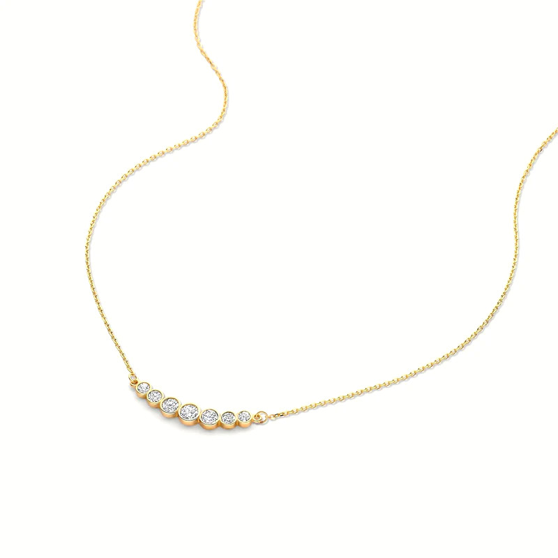 Μινιμαλιστικό 925 Sterling Silver Tennis Pendant Necklaces για Γυναίκες