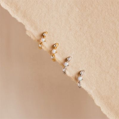 925 Sterling Silver 18k Gold Plated Huggies Earrings for Women Birthday Jewelry