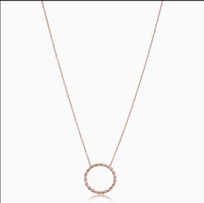 14K Χρυσό επιχρισμένο 925 Sterling Silver Twist Κεραυνό με 16 ίντσες μήκος αλυσίδα σύνδεσης