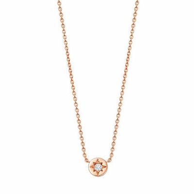 Χρυσό επιχρυσωμένο 925 Sterling Silver Starburst Διαμαντένιο δίσκο περιδέραιο για καθημερινή χρήση