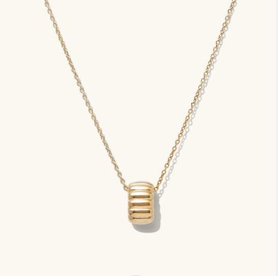 Χρυσό επιχρυσωμένο 925 Sterling Silver απλό μονόχρωμο κύκλο γοητευτικό μενταγιόν περιδέραιο OEM