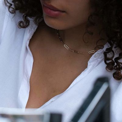 Χειροποίητο 925 Sterling Silver Double Pendant Paperclip Stacking Necklace με παράδοση 30 ημερών