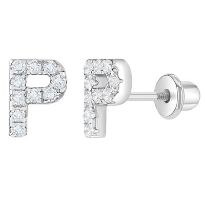 Λευκό CZ Αλυσίδα Στάουντ σκουλαρίκια Micron Pave Custom Αλυσίδα Στάουντ σκουλαρίκια