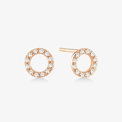 Χρυσόχρυσα 18K 925 Sterling Silver Classic Stud σκουλαρίκια για κορίτσια