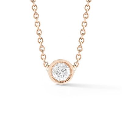 Απλό 925 Sterling Silver Solitaire Διαμαντένιο CZ περιδέραιο σε 7mm/10mm/15mm Μεγέθη πέτρας