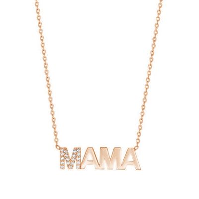 Αρραβωνιασμός 2022 Μοναδικό MAMA 18K Χρυσό Χονδρικό Ημέρα της Μητέρας Δώρα 925 Ασημένιο Κολιέ Κοσμήματα